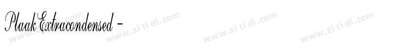 PlaakExtracondensed 字体转换